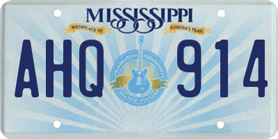 MS license plate AHQ914