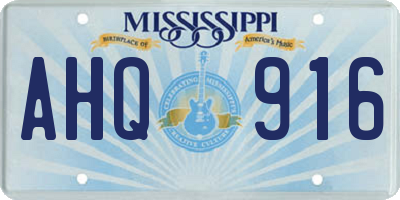 MS license plate AHQ916