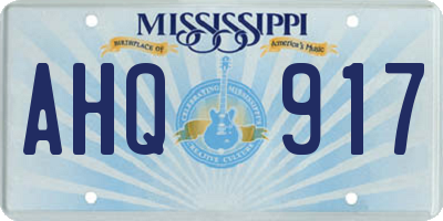 MS license plate AHQ917
