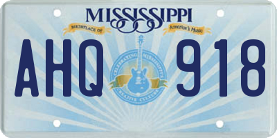 MS license plate AHQ918