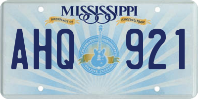 MS license plate AHQ921
