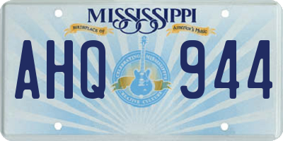 MS license plate AHQ944
