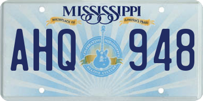 MS license plate AHQ948