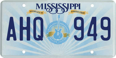 MS license plate AHQ949