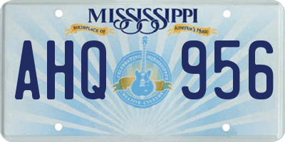 MS license plate AHQ956