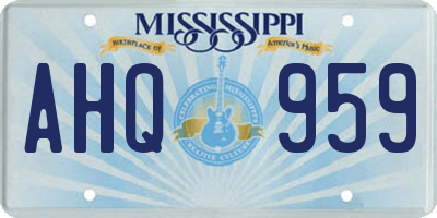 MS license plate AHQ959