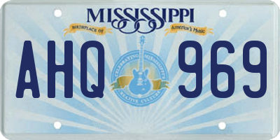 MS license plate AHQ969