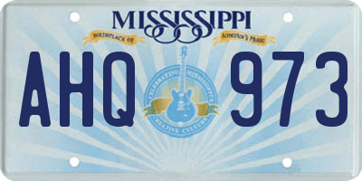 MS license plate AHQ973