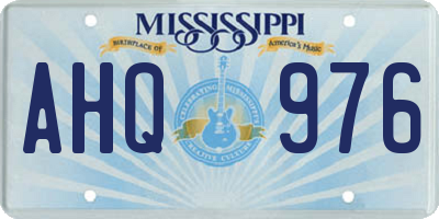MS license plate AHQ976
