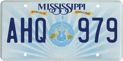 MS license plate AHQ979