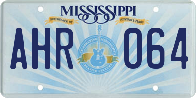 MS license plate AHR064