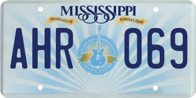MS license plate AHR069