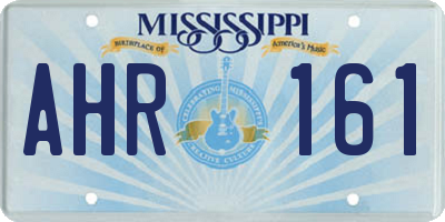 MS license plate AHR161