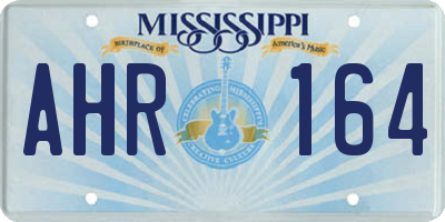 MS license plate AHR164