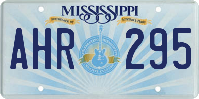 MS license plate AHR295