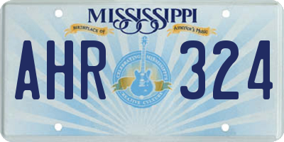 MS license plate AHR324