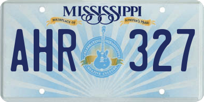 MS license plate AHR327