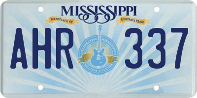 MS license plate AHR337