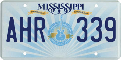 MS license plate AHR339