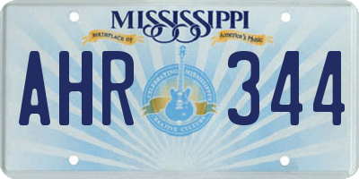 MS license plate AHR344