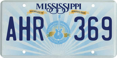 MS license plate AHR369