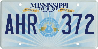 MS license plate AHR372