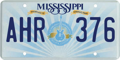 MS license plate AHR376
