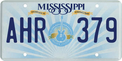MS license plate AHR379