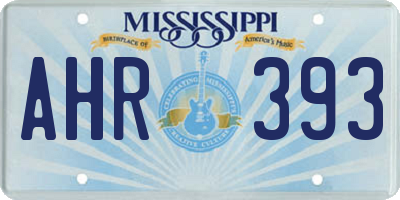 MS license plate AHR393