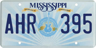 MS license plate AHR395