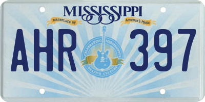 MS license plate AHR397