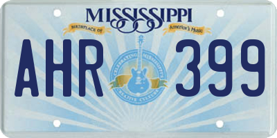 MS license plate AHR399