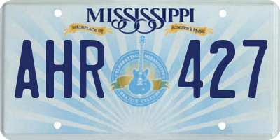 MS license plate AHR427