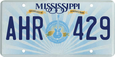 MS license plate AHR429