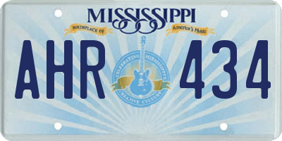 MS license plate AHR434