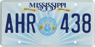 MS license plate AHR438