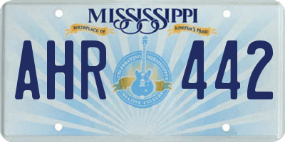 MS license plate AHR442