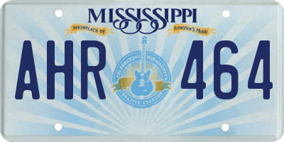 MS license plate AHR464
