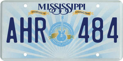 MS license plate AHR484