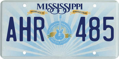 MS license plate AHR485