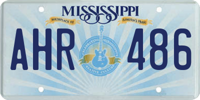 MS license plate AHR486