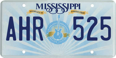 MS license plate AHR525