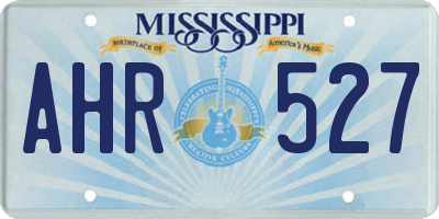 MS license plate AHR527