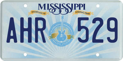 MS license plate AHR529