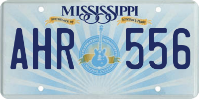 MS license plate AHR556
