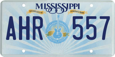 MS license plate AHR557