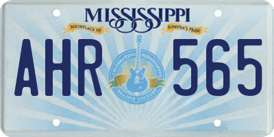 MS license plate AHR565