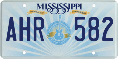 MS license plate AHR582