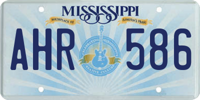 MS license plate AHR586