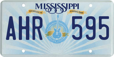 MS license plate AHR595